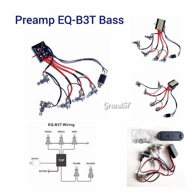 Ready Belcat Pickup Aktif Eq-B3T Preamp Sirkuit Bass equalizer Non Cod