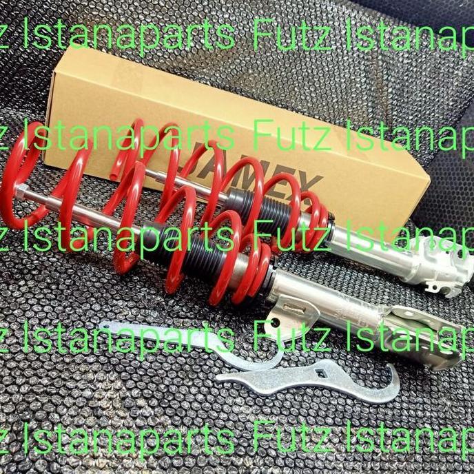 COILOVER SHOCK BREAKER JAMEX ADJUSTABLE TOYOTA YARIS DEPAN ORINAL