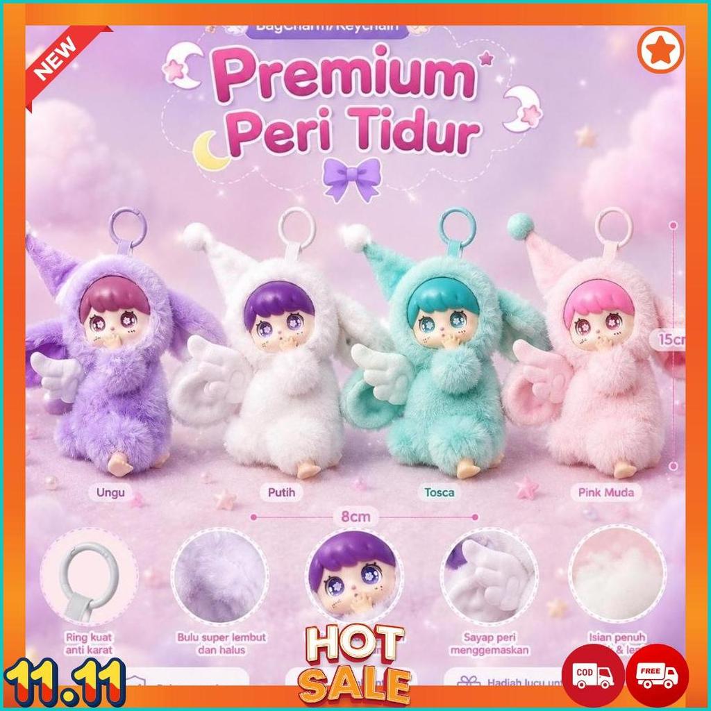SLEEPING FAIRY DOLL BAGCHARM FREE BONEKA LUCU GANTUNGAN KUNCI BONEKA discoveryseller