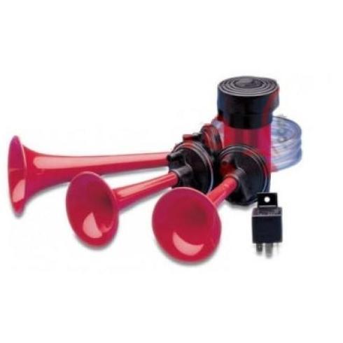 Klakson Telolet Hella 3 Corong 12v (Terompet) 100% Original + Relay terlaris
