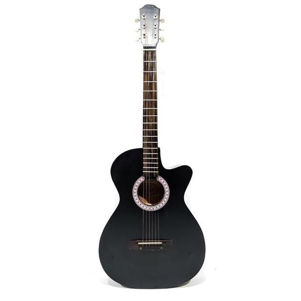 GITAR AKUSTIK YAMAHA TIPE F310 P WARNA HITAM DOFF MODEL COAK SENAR STRING  BUAT PEMULA ATAU BELAJAR