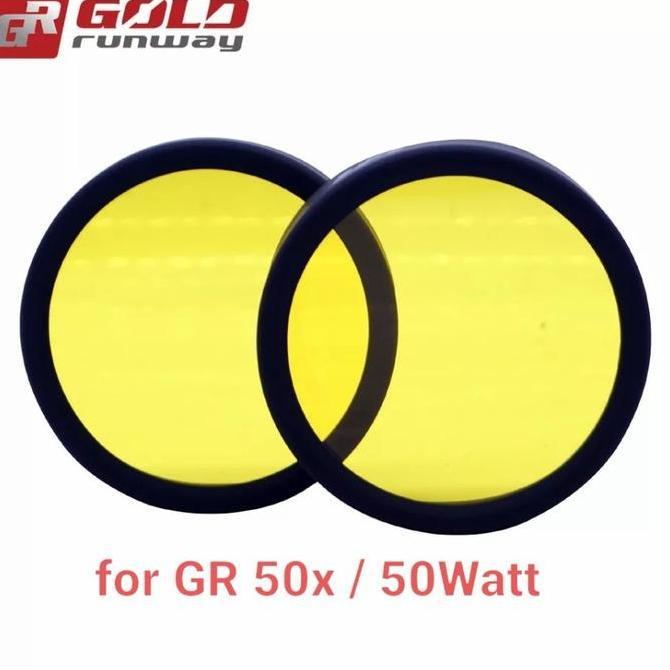 Lensa Kuning Gold Runway Gr-X5 50Wattpenutup Lampu Lensa Kabut Slip On