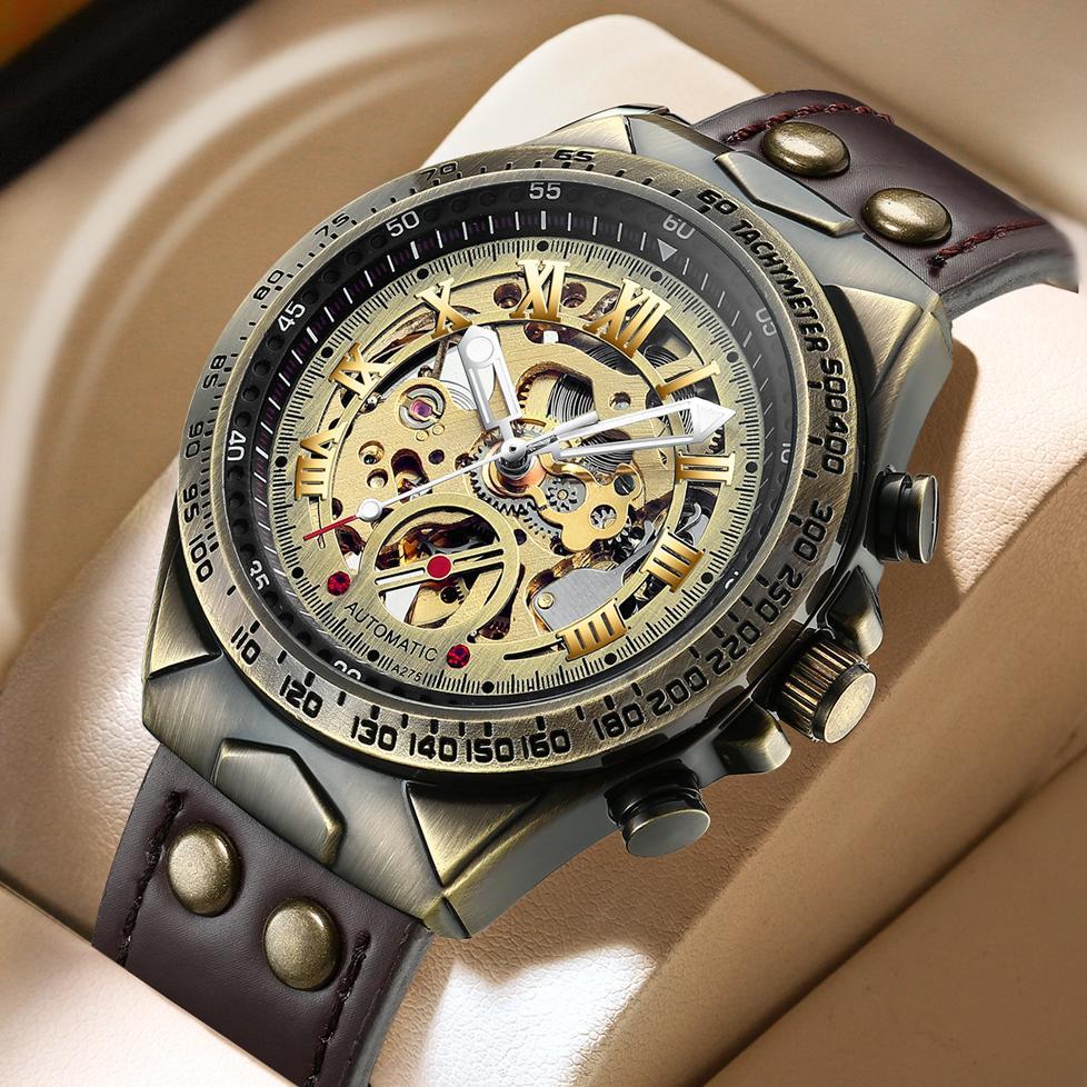 Fngeen A275 Jam Tangan Original Premium Automatic Otomatis Anti Air Kulit Coklat Mekanik Croatia