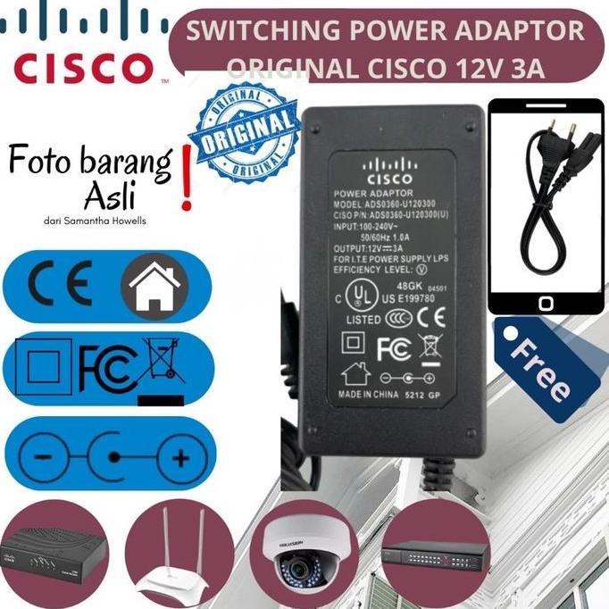 CISCO SWITCHING POWER ADAPTOR ORIGINAL MODEM ROUTER ACCESS POIN CCTV DVR 12V 3A