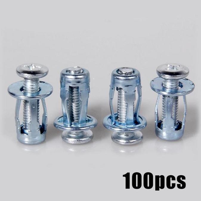 Promo 100Pcs Jack Nuts Sekrup / Jack Nuts M4*25Mm M6*25Mm / Sekrup Rivet Metal Fisher Cod