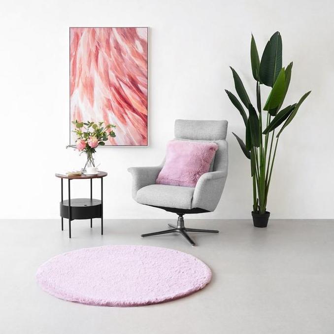 Promo Informa Karpet 120 cm Frosty Faux Fur - Ungu Alas Lantai Keset Bulu Penutup Dekorasi Ruangan P