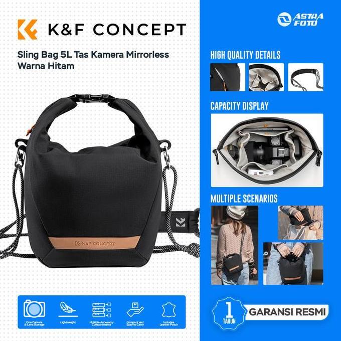NEW - KNF Concept Sling Bag 5L Tas Kamera Mirrorless K&F Concept Camera Bag