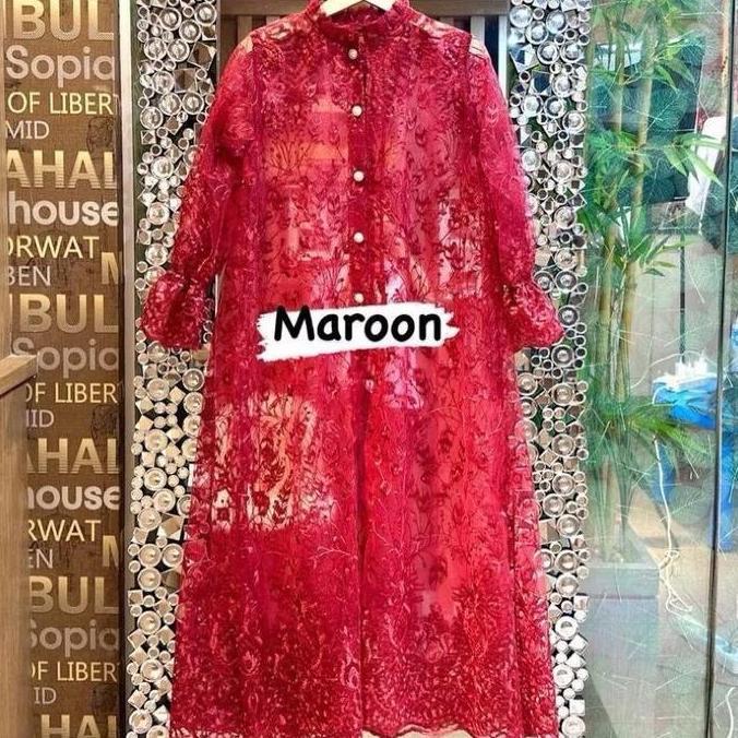 Hilary Outer Brokat / Outer Tile / Cardigan Lebaran 2025 / Raya Collection Outer Brukat Motif Muslim