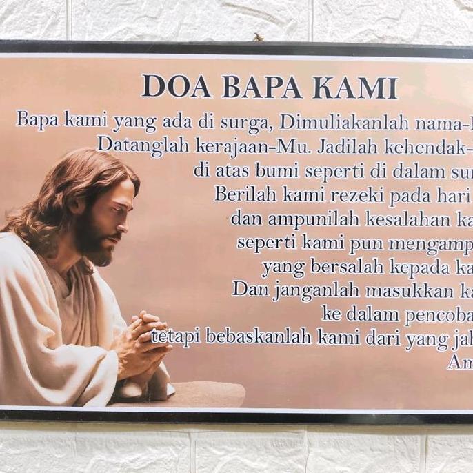 Okushonga- Hiasan Dinding Doa Bapa Kami  Katolik Jumbo