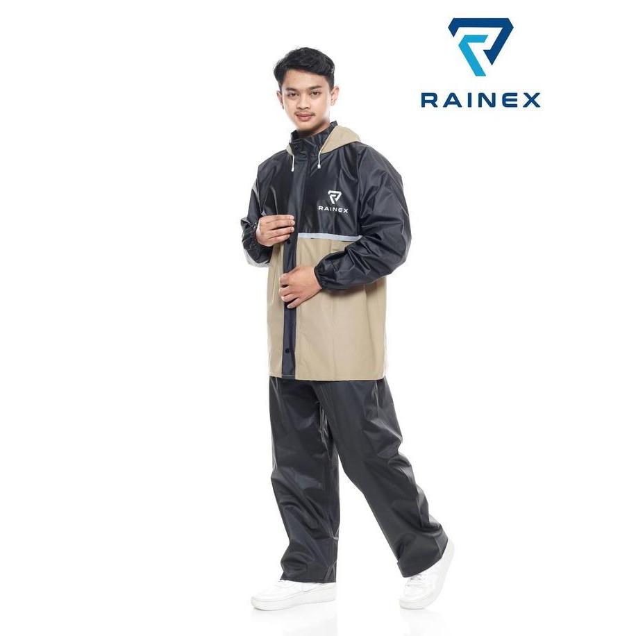 afilama_cord - jas hujan set hoodie premium quality by rainex raincoat (pria wanita) anti rembes,des