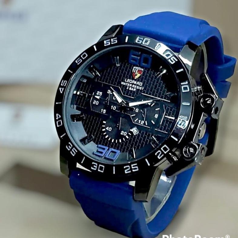 Ori Jam Tangan Leopard Jam Tangan Pria Water Resist Tanggal Aktif