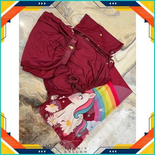 Diskon Lebaran Mukenah Anak Karakter Unicorn / Mukenah Anak / Mukena Anak Lucu / Mukenah Anak Sd / M