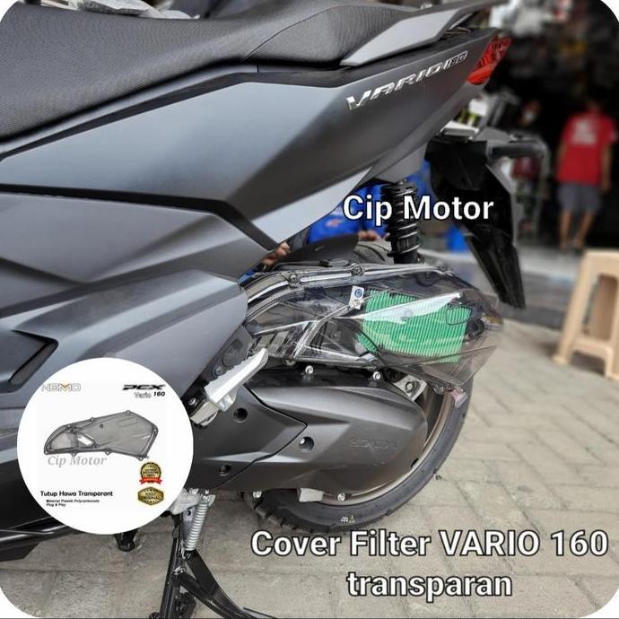 Cover Tutup Filter Hawa Pcx 160 Vario 160 Smoke Transparan New