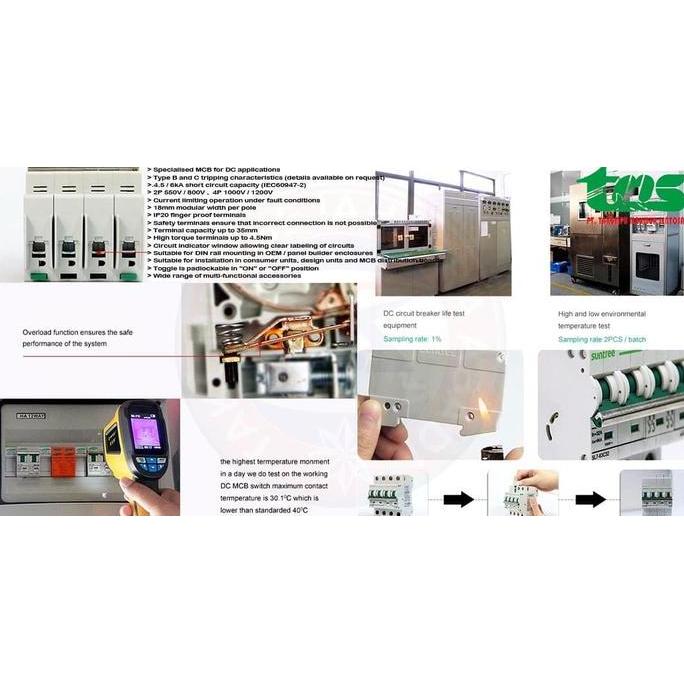 DC MCB 20 Ampere 4P 1000VDC Panel Surya Circuit Breaker Photovoltaic