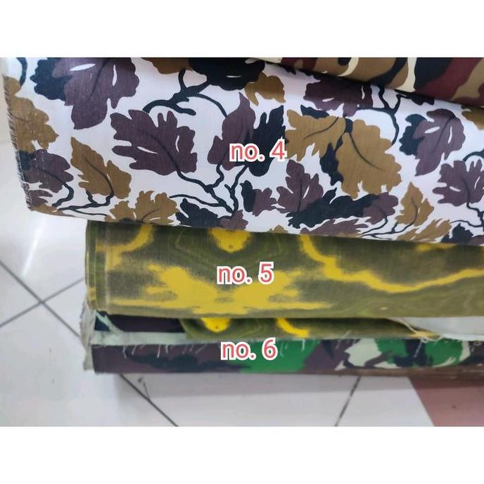 Sora- Kain Bahan Celana Seragam Loreng Doreng/ Bahan Loreng Loreng Drill ( Hrg 50 Cm)