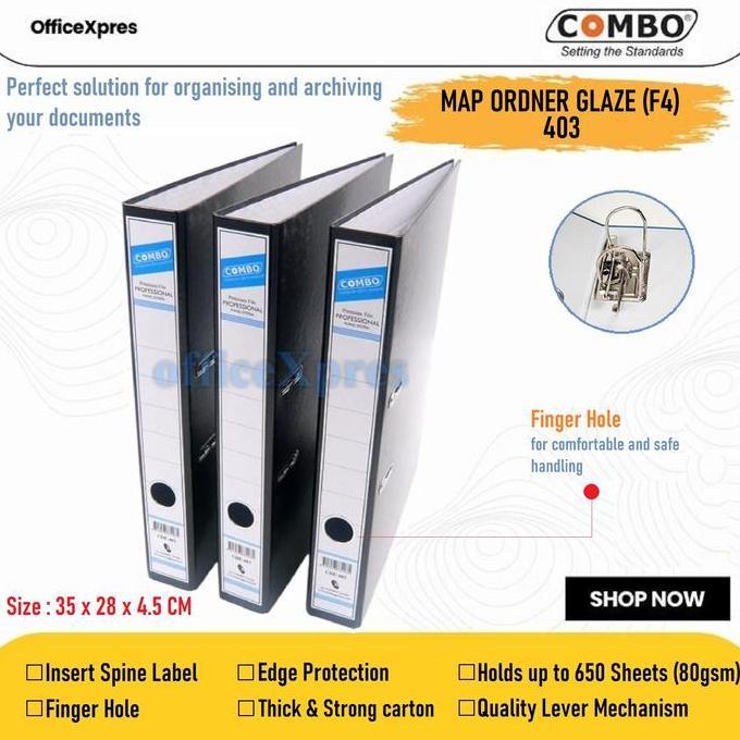 GAMYPAR Ordner F4 Folio Glaze / Ordner Sejenis Bantex / Odner Karton 403 Combo