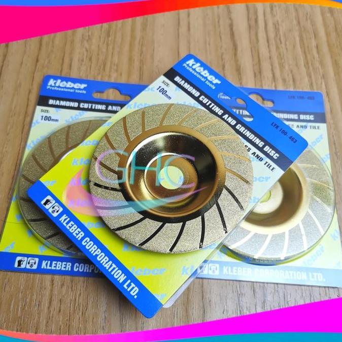 MARTEKNO Mata Gerinda poles Potong 4 inch Kleber Gerinda Potong Kaca Mangkok