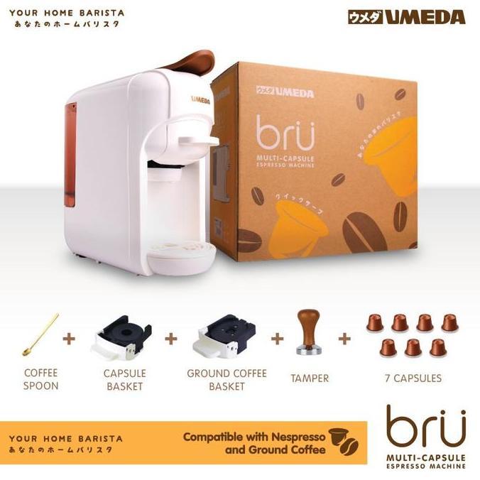 UMEDA BRU MESIN KOPI NESPRESSO COFFEE MACHINE MULTI CAPSUL KAPSUL BRU