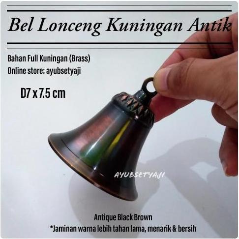 Lonceng Pagar Kuningan Kerucut no6 Ukir Polos Besar Klintingan bell