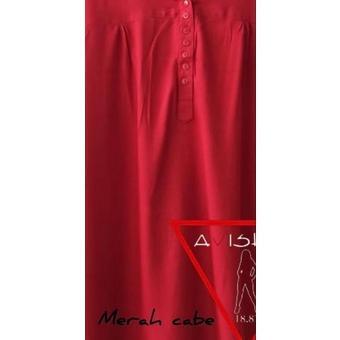 Tunik Polos Rayon Merah Cabe Tunik Katun Rayon Tunik Polos Jumbo Lasenta By Avishta D-Sign Merah Cab
