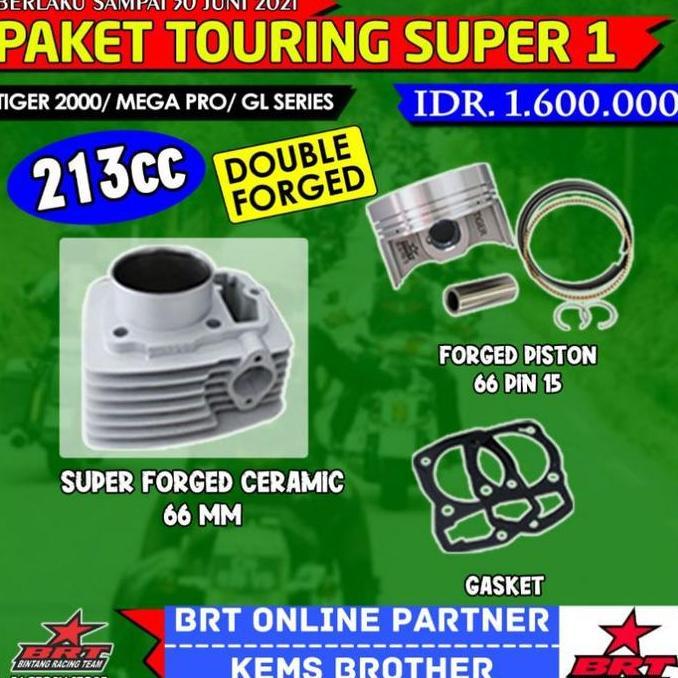 MARTEKNO BLOK BRT TIGER PLUS PISTON 66 ORIGINAL BRT 100% MOTOR RACING
