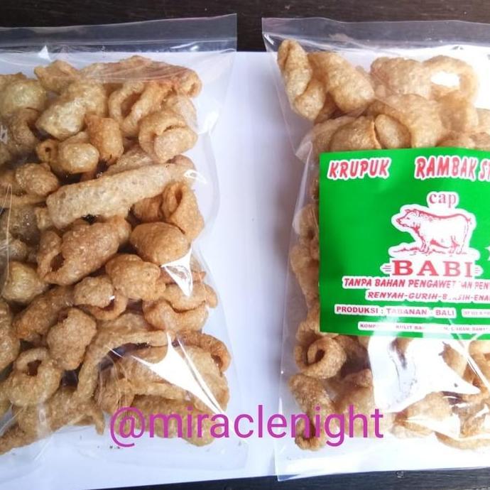 Krupuk Rambak Babi cap Babi Asli Bali 200 gram