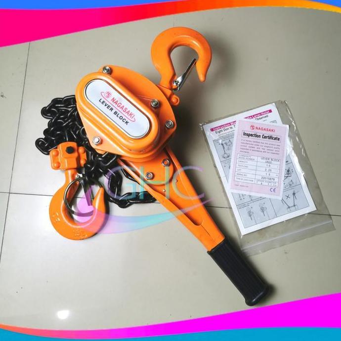 QURYGHANZ Lever Block 9 Ton x 1.5 Meter Japan Takel Lever hoist Nagasaki 9 Ton