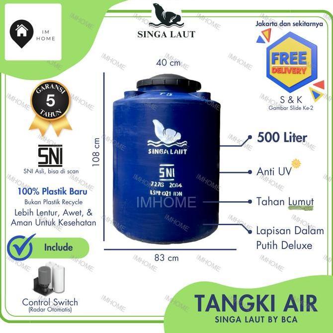 Tangki / Toren Air Singa Laut 500 Liter T550 Murah