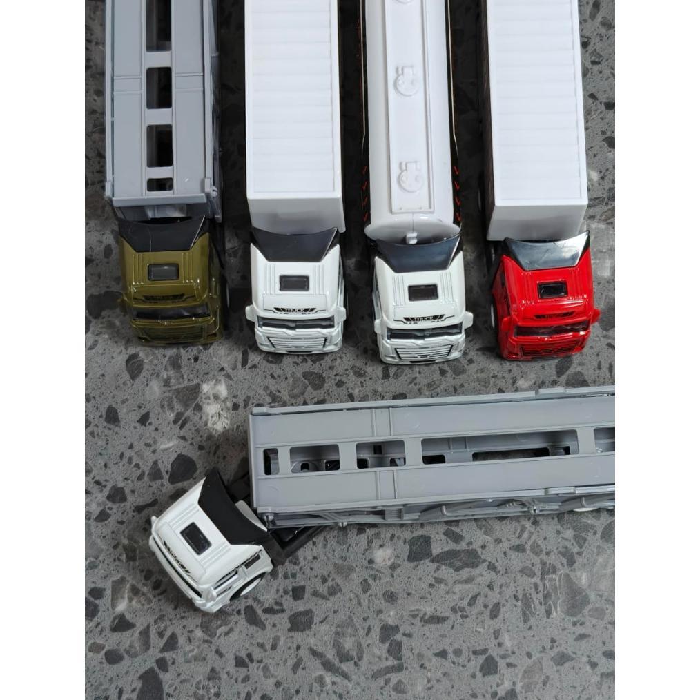 kualitas super tc mainan anak koleksi diecast heavy truck container towing , oil tank , box