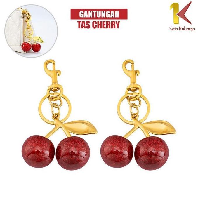 QURYGHANZ [COD] SK C1391 Gantungan Tas Kunci Cherry Serbaguna Keychain Bag Charm