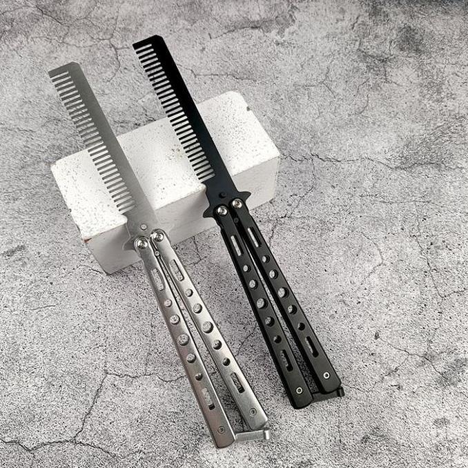 Sisir Besi Lipat Butterfly Balisong Training Trick Benchmade