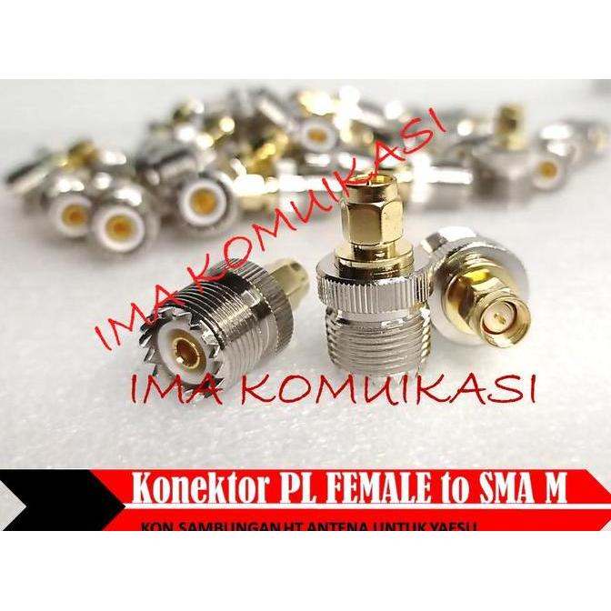KONEKTOR SAMBUNGAN HT ANTENA SMA MALE to PL FEMALE HT YAESU DLL