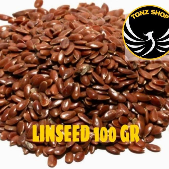 LINSEED/FLAXSEED IMPOR PAKAN MAKANAN BURUNG KENARI,LOVEBIRD DLL100GR murah