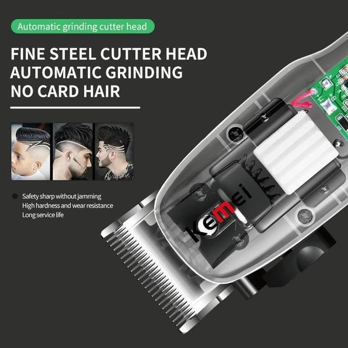 Mesin Cukur Rambut barber transparan hair clipper KEMEI NG 108