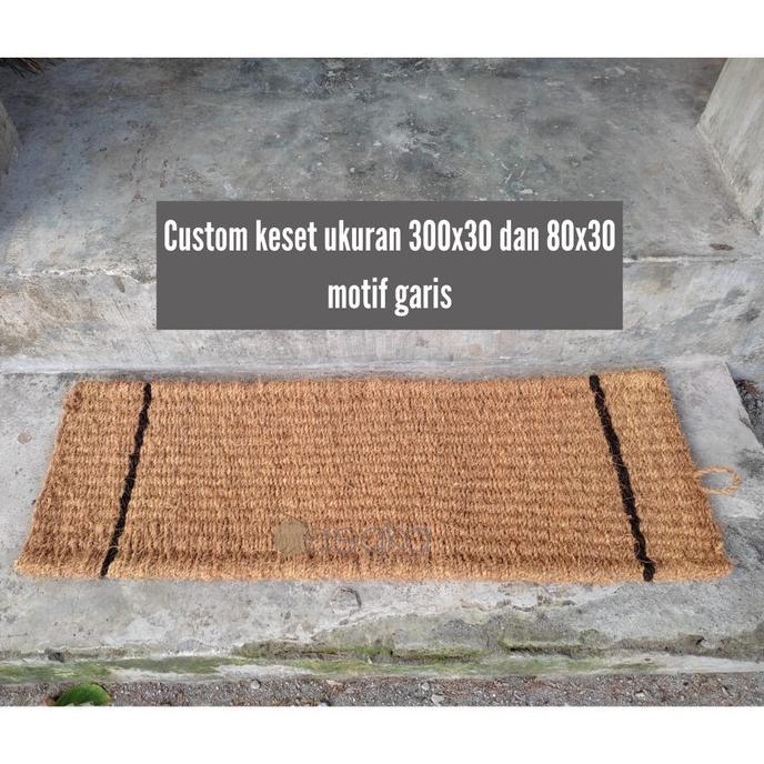 Readyyy CUSTOM Keset anyam ukuran 300x30 motif garis keset ijuk