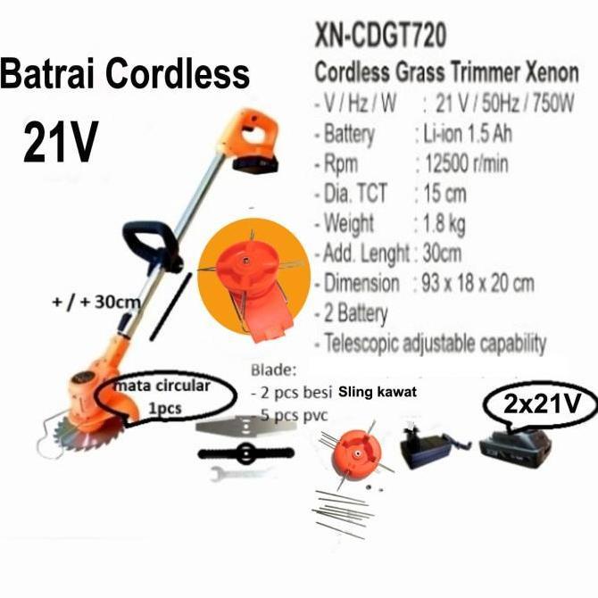 XENON CDGT720 Mesin Potong Rumput Baterai Grass Trimmer Cordless 20V