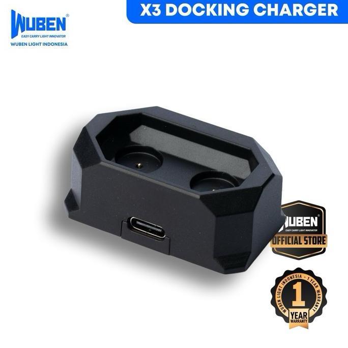 TWOVAN Wuben Docking Charging Base Charger for Wuben X3 Flashlight Senter