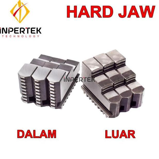 ADZKIMI Hard Jaw 8" Claw Bubut 8 Inch 3 Jaw Chuck Mesin Kaki Utama Balik 8in