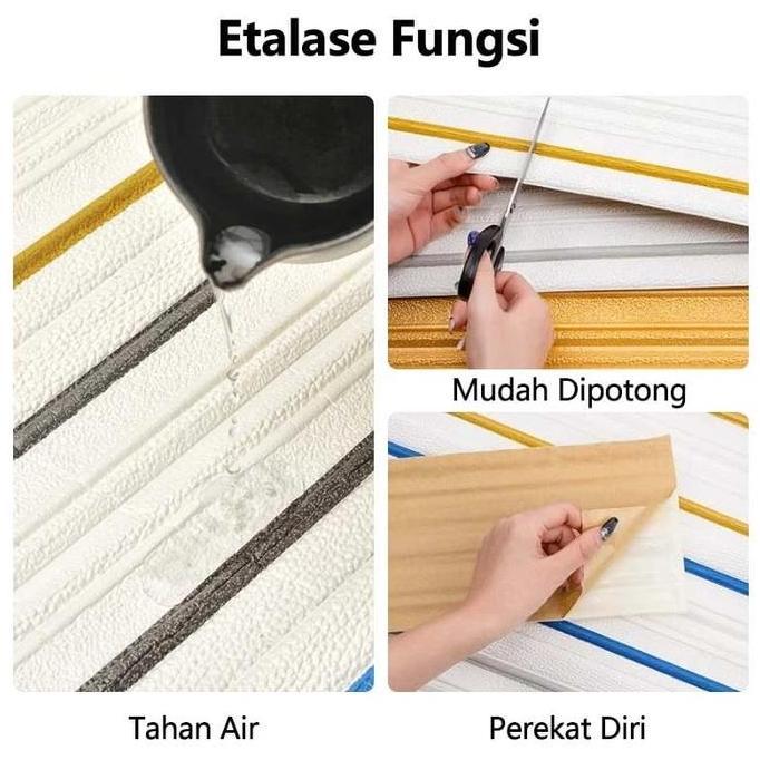 List Wallfoam 3D / List Border Wallpaper foam / Pembatas wallfoam Dinding 3D