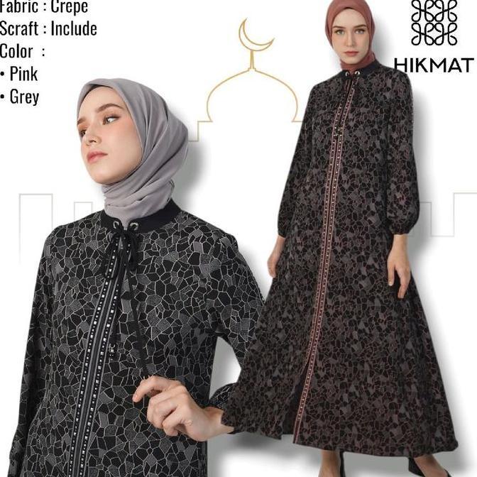[NEW] A8840 - Abaya Hikmat Fashion Original Set Hijab
