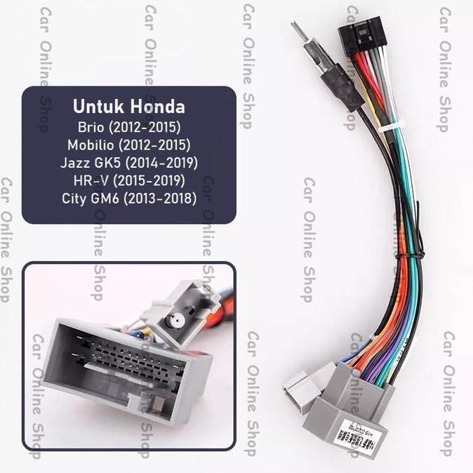 Kabel Soket Honda Jazz GK5 HRV Brio Mobilio City PNP Headunit Android