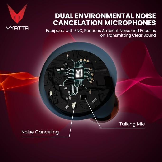 VYATTA AIRBOOM PRO TWS BLUETOOTH HEADSET EARPHONE ENC G