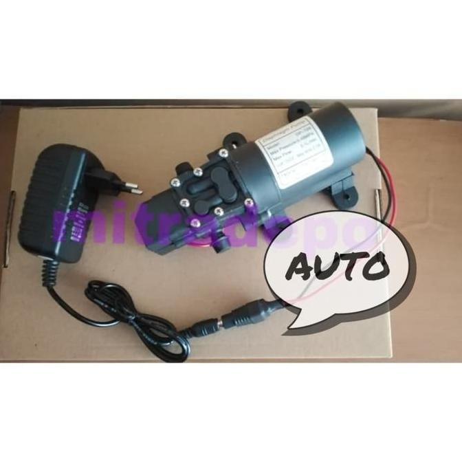 DISKON POMPA CUCI MOTOR/AC/STEAM/JET CLEANER DC12V ROBOTECH (POMPA + ADAPTOR)