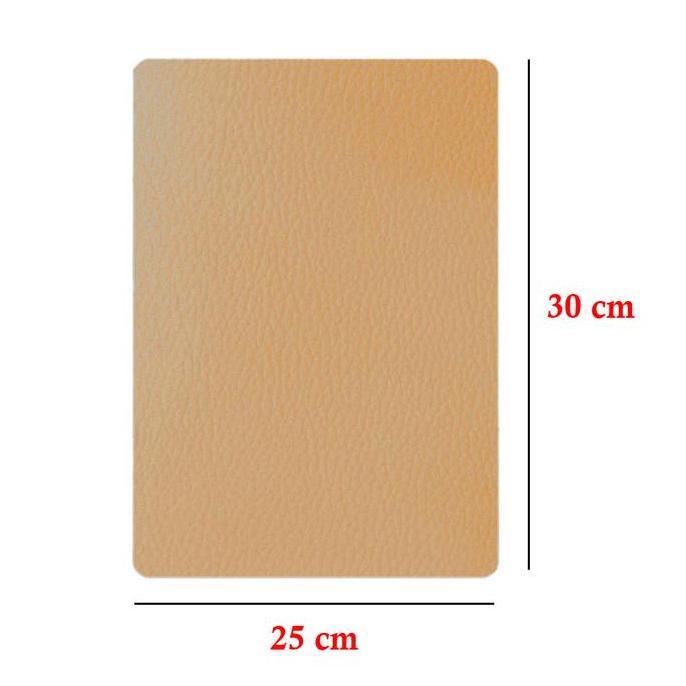 Stiker Kulit Sintetis 30x25 cm Tambal Sofa Jok Motor Robek Ada Lem Langsung Tempel