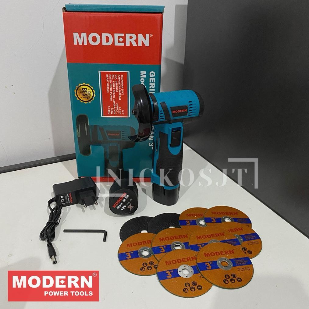 TERBARU 2026 Grenda Gerinda Baterai Cas 12v Cordless Mini 3in 3 Gurinda Grinda Angle Grinder Modern 