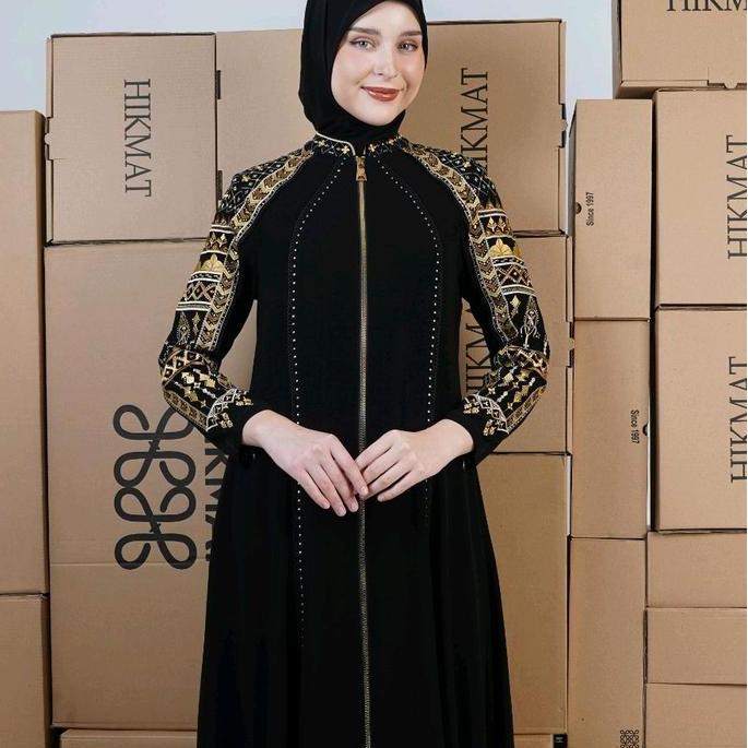 [NEW] A5519 - Abaya Hikmat Fashion Original set Hijab