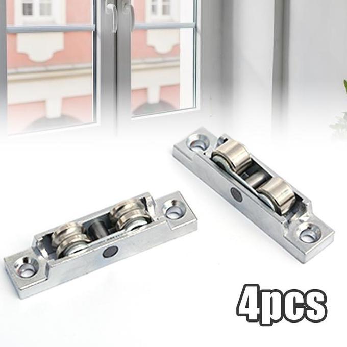 safiraolshop_ - roda pintu geser anti karat roda katrol pintu geser zinc alloy katrol pintu roda rel