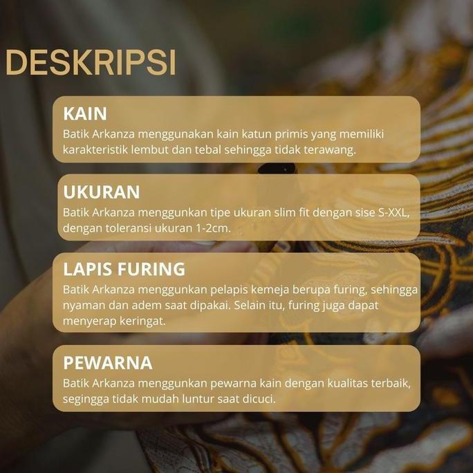 Kemeja Batik Slimfit Motif Naga Husada Lapis Furing Katun BATIK ARKANZA