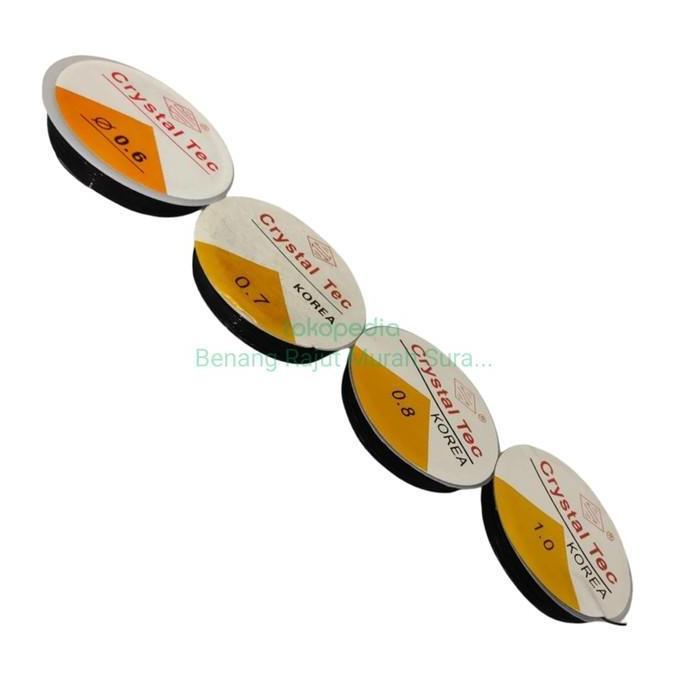 Senar Karet Gelang Elastis / Tali Benang Kenur Karet Nilon Warna Hitam