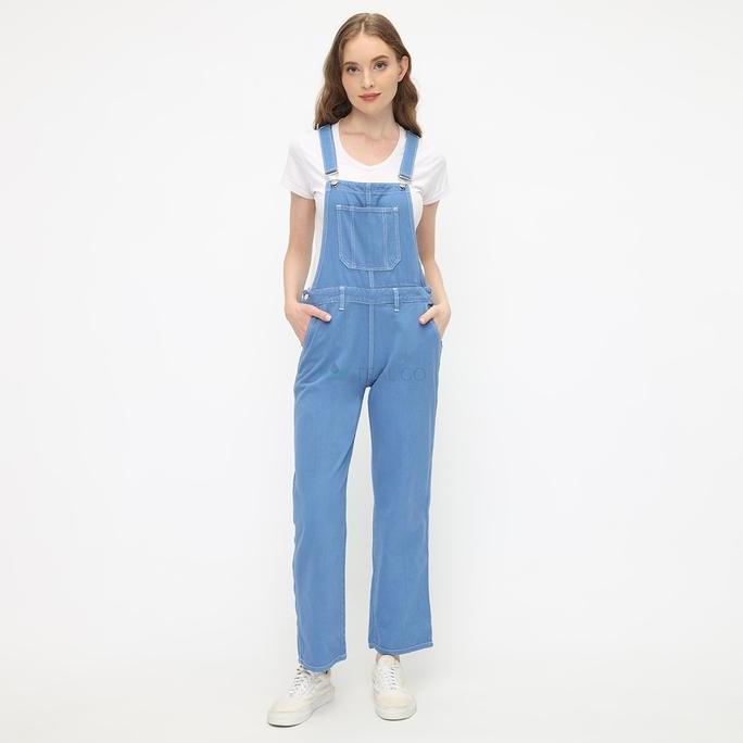 Teal.go Jumpsuit Overall Jeans Panjang Wearpack Wanita Dewasa Casual